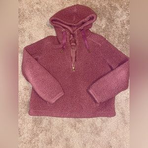 Pink/Red sherpa quarter zip
